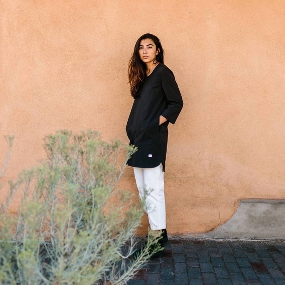 Topo Designs Global Pullover Dress Tunic Black XS - Picture 1 of 9